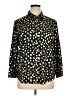 M&S Stars Black Long Sleeve Button-Down Shirt Size 14 Petite - photo 1