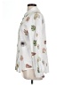 Unbranded 100% Polyester Print Ivory Long Sleeve Blouse Size L - photo 5