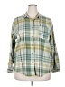 Universal Thread Plaid Green 3/4 Sleeve Button-Down Shirt Size XXL - photo 1