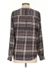 Joie 100% Silk Plaid Gray Long Sleeve Silk Top Size S - photo 2