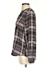 Joie 100% Silk Plaid Gray Long Sleeve Silk Top Size S - photo 5