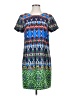 J.Crew 100% Polyester Print Blue Casual Dress Size 4 - photo 1