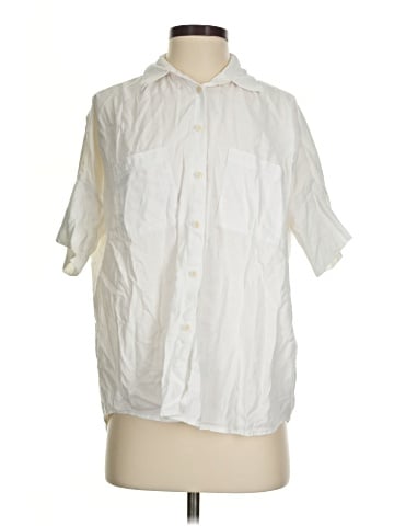 Madewell White Cotton Courier Shirt (view 1)