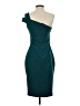 Likely Solid Teal Cocktail Dress Size 4 - photo 2
