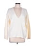 OAK + FORT Color Block Ivory Pullover Sweater Size L - photo 1