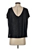 Jennifer Lopez Metallic Black Short Sleeve Top Size S - photo 2