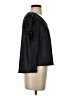 Jennifer Lopez Metallic Black Short Sleeve Top Size S - photo 4