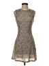 Topshop 100% Polyester Tweed Brown Casual Dress Size 4 - photo 1