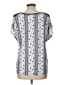 Lavish Blue Short Sleeve Blouse Size L - photo 2
