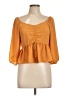 Pink Rose 100% Polyester Orange 3/4 Sleeve Blouse Size L - photo 1