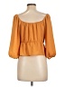 Pink Rose 100% Polyester Orange 3/4 Sleeve Blouse Size L - photo 2