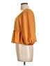 Pink Rose 100% Polyester Orange 3/4 Sleeve Blouse Size L - photo 5