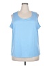 Susan Graver Blue Sleeveless T-Shirt Size 2X - photo 1