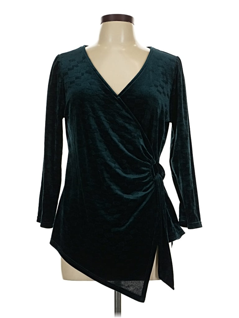 Pre-owned Beacon Long Sleeve Blouse In Teal