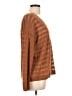Lafayette 148 New York Stripes Brown Pullover Sweater Size L - photo 4