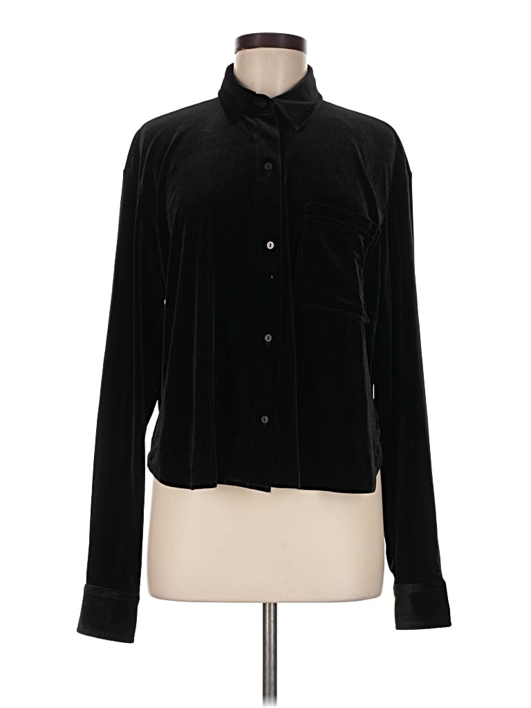 Pre-owned Old Navy Long Sleeve Blouse In Black