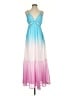 Main Strip 100% Polyester Tie-dye Pink Casual Dress Size S - photo 1