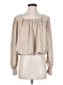 Current Air 100% Polyester Tan Long Sleeve Blouse Size S - photo 1
