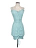 Assorted Brands 100% Polyester Teal Cocktail Dress Size 00 (estimated) - photo 1