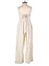 Japna Solid Ivory Jumpsuit Size S - photo 2