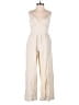 Japna Solid Ivory Jumpsuit Size S - photo 1