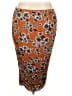 Unbranded 100% Polyester Print Orange Casual Skirt Size 1X (estimated) - photo 1