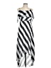 XOXO Stripes Silver Casual Dress Size L - photo 1