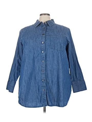 Talbots 3/4 Sleeve Button-Down Shirt (view 1)