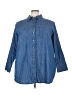 Talbots 100% Cotton Blue 3/4 Sleeve Button-Down Shirt Size 3X - photo 1