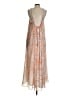 Lovers + Friends 100% Polyester Paisley Tan Orange Casual Dress Size S - photo 2