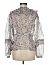 Easel 100% Polyester Silver Long Sleeve Blouse Size M - photo 2