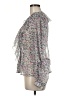 Easel 100% Polyester Silver Long Sleeve Blouse Size M - photo 5
