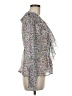 Easel 100% Polyester Silver Long Sleeve Blouse Size M - photo 4