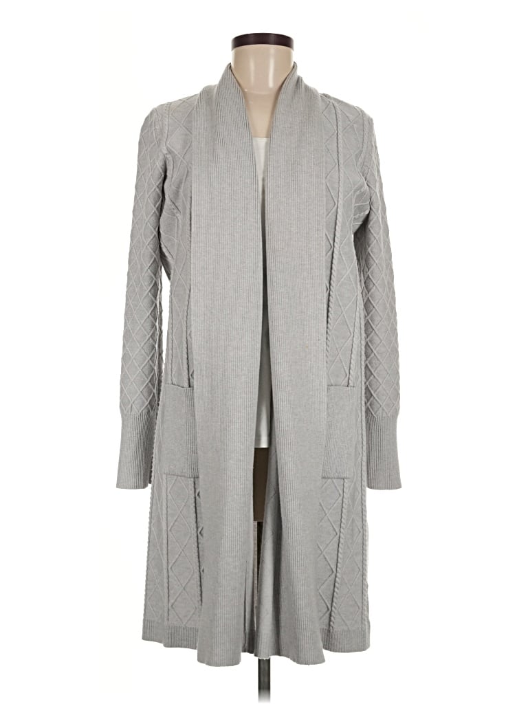 Pre-owned Peck & Peck Cardigan Sweater In Gray