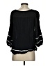 Cato 100% Rayon Black 3/4 Sleeve Blouse Size S - photo 2