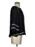 Cato 100% Rayon Black 3/4 Sleeve Blouse Size S - photo 4