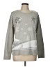 Karen Scott 100% Acrylic Stars Silver Pullover Sweater Size L - photo 1