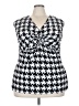 DressBarn Houndstooth Silver Tank Top Size 22 - 24 - photo 1