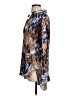 Bisou Bisou 100% Polyester Animal Print Brown Long Sleeve Blouse Size S - photo 5