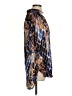 Bisou Bisou 100% Polyester Animal Print Brown Long Sleeve Blouse Size S - photo 4