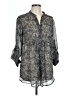 Express 100% Polyester Gray 3/4 Sleeve Blouse Size L - photo 1