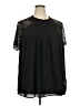 Torrid 100% Polyester Black Short Sleeve Blouse Size 3X Plus (3) - photo 1