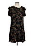 CeCe Print Black Casual Dress Size L - photo 1