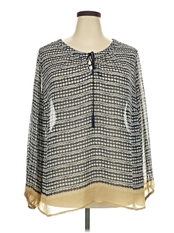 Rose + Olive Long Sleeve Blouse (view 1)