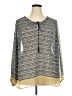 Rose + Olive 100% Polyester Tweed Ivory Long Sleeve Blouse Size 3X - photo 1