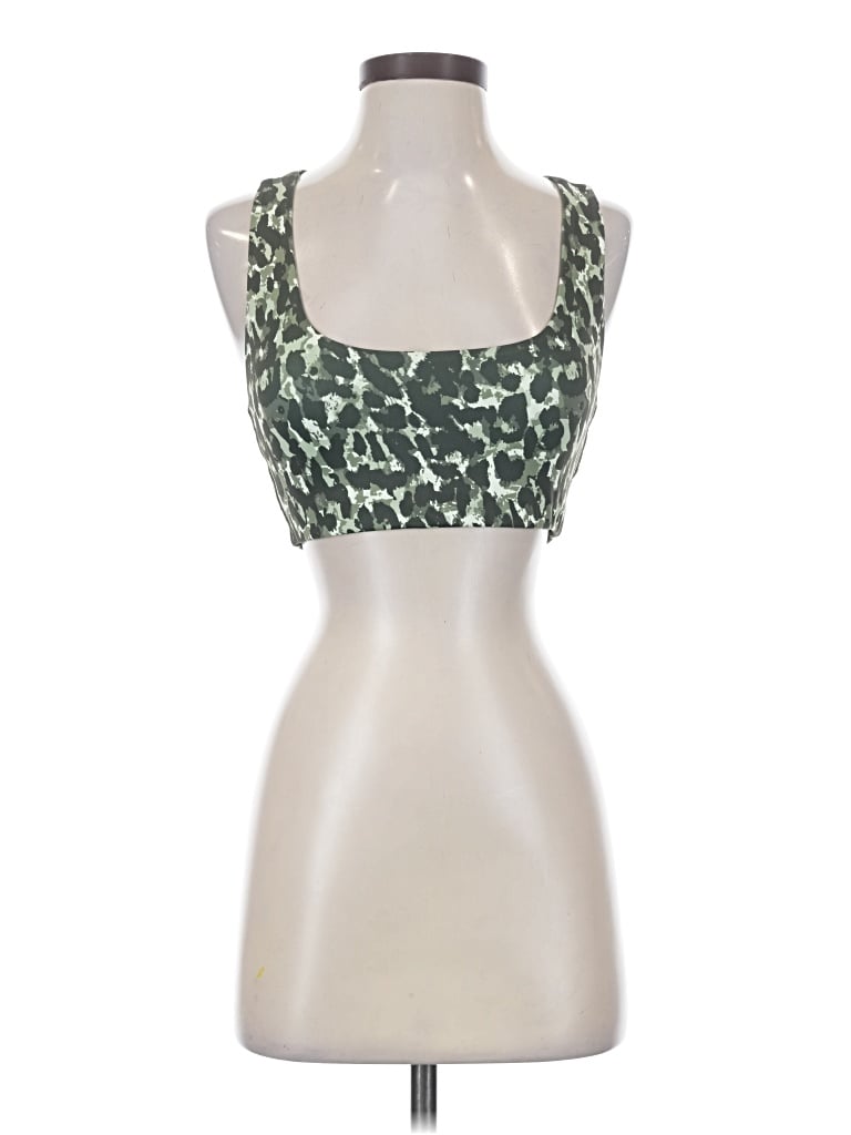 Pre-owned Vitality Tank Top Green Strapless Neckline Tops