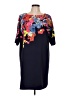 Ann Taylor LOFT 100% Polyester Print Blue Cocktail Dress Size L - photo 1