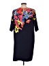 Ann Taylor LOFT 100% Polyester Print Blue Cocktail Dress Size L - photo 2