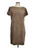 Chico's Solid Brown Casual Dress Size Lg (2) - photo 1