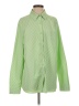 Princess Polly 100% Polyester Chevron-herringbone Green Long Sleeve Blouse Size 4 - photo 1